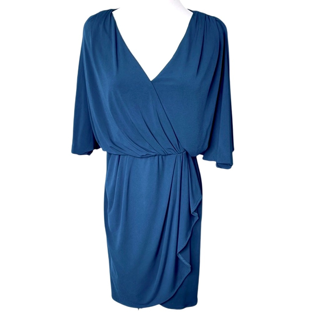 Suzi Chin for Maggie Boutique Dark Teal Casual Dress